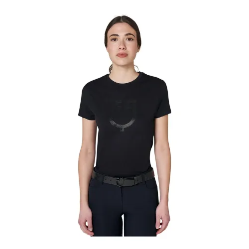 Equestro, Equestro T-Shirt glossy Logo Damen - Schwarz -  Grösse: L
