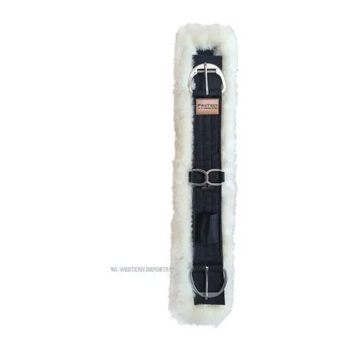 Western Imports, Western Imports Lammelfellgurt Western mit Roller-Buckle - Black -  Grösse: 30"