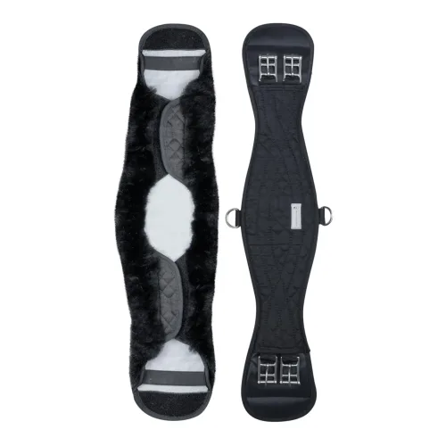 Waldhausen, Waldhausen Kurzgurt Lammfell - Schwarz/Schwarz -  Farbe: Schwarz/Schwarz, Länge: 60 cm