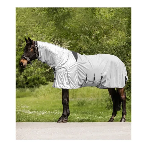 Waldhausen, Waldhausen Ekzemer-Fliegendecke Protect - Silbergrau / Grau -  Grösse Pferdedecken: 155 cm