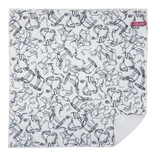 Soulhorse, Soulhorse Mikrofasertuch "One Line Art" - Weiss -