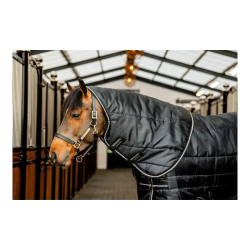 Horseware, Horseware Halsteil Easy-Layer 100g - Black/Black & Silver -  Grösse Pferdedecken: L