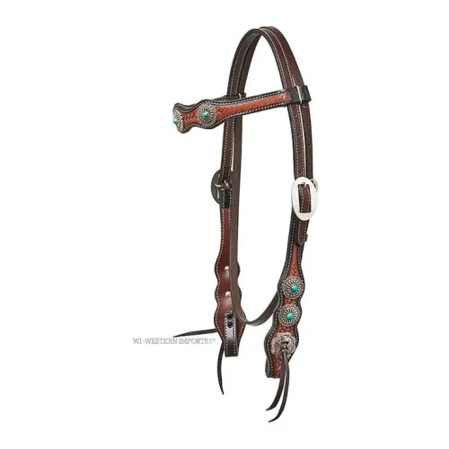 Western Imports, Western Imports Westernzaum Navajo Conchas - Dark Brown -