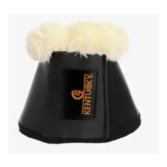 Kentucky, Kentucky Hufglocken Leder Schaffell - Schwarz -  Farbe: Schwarz, Grösse Beinschutz: M