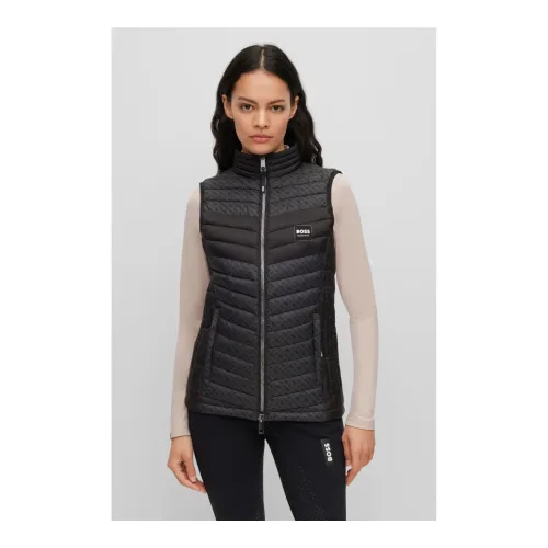 BOSS Equestrian, BOSS Equestrian Weste Bea Monogram Damen - Black -  Grösse Bekleidung Damen: M
