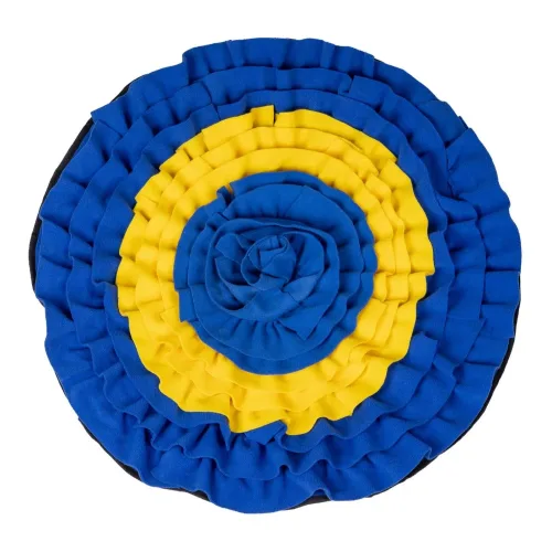 QHP, QHP Schnüffelmatte für Pferde - Blau/Gelb -