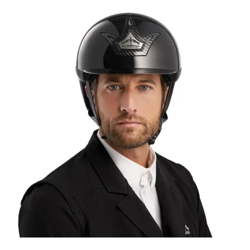 Veredus, Veredus Reithelm Vita CARBON Gel Standard visor Glossy - Black Glossy -  Grösse Reithelm: 52 / M