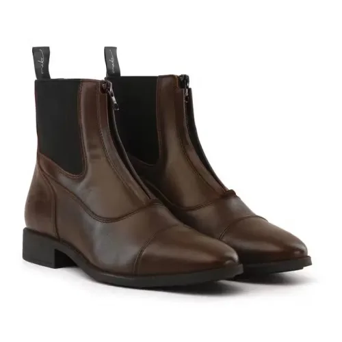 Dyon, Dy'on Stiefeletten mit Frontreißverschluss - Braun -  Farbe: Braun, Grösse: 38