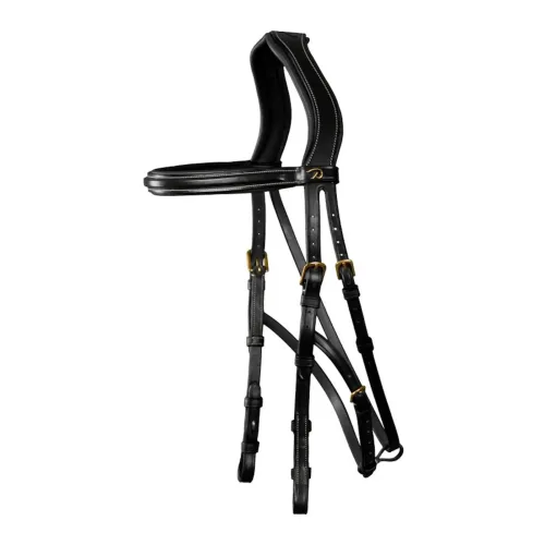 Dyon, Zaum Hackamore Dy'on Collection - schwarz Farbe: Schwarz, Grösse Zaum: Full