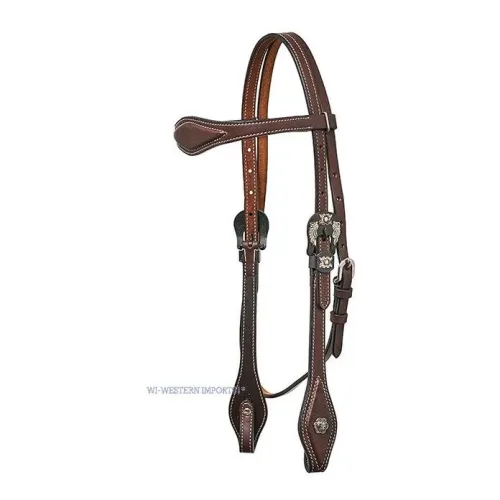 Western Imports, Western Imports Westernzaum mit Flower Buckle - Dark Brown -