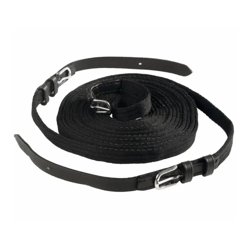Waldhausen, Waldhausen Einspänner-Leine Soft - schwarz Grösse Pferd: Pony