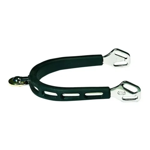 Sprenger, Sprenger ULTRA fit EXTRA GRIP Edelstahlsporen - mit Comfort Roller - 25 mm Dorn mit Rädchen - Silber/Schwarz -