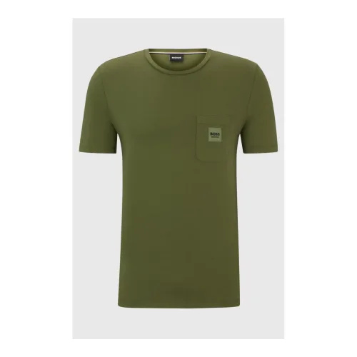BOSS Equestrian, BOSS Equestrian T-Shirt Stan Pocket Herren - Olivine -  Grösse Bekleidung Herren: L