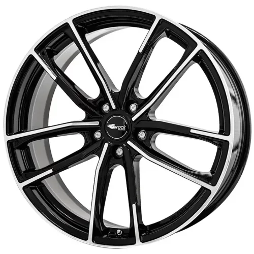 Brock, Brock B38 8.0x18 5x112 ET52 Schwarz Glanz Voll-Poliert Felgen