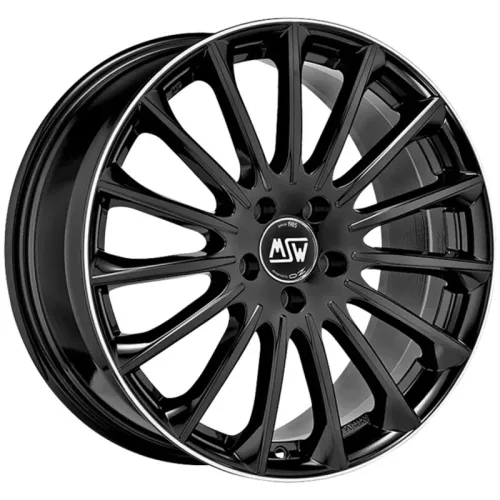 MSW, MSW 30 7.5x18 5x112 ET33 GLOSS BLACK+DIAMOND LIP Felgen