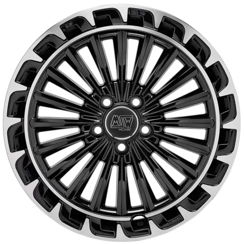 MSW, MSW 32 7.5x19 5x112 ET32 GLOSS BLACK+DIAMOND LIP Felgen