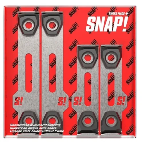 SNAP!, Snap! Rahmenloser Nummernhalter, 30 × 8 cm/50 × 11 cm, Edelstahl