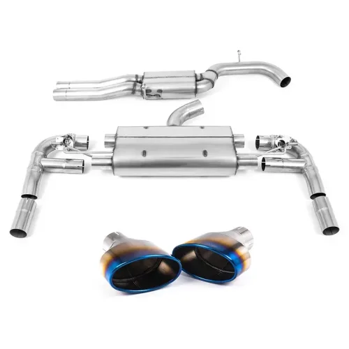Milltek, OPF-Back Milltek  3.15" Burnt/Blue Titanium Trims
