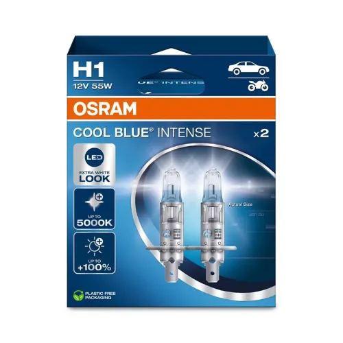 Osram Automotive, Osram Automotive 4062172388061 Halogen Leuchtmittel COOL BLUE® INTENSE H1 55 W 12 V