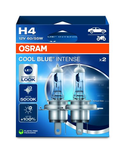 Osram Automotive, Osram Automotive 4062172387415 Halogen Leuchtmittel COOL BLUE® INTENSE H4 55 W 12 V