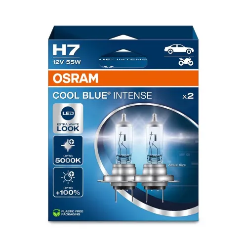 Osram Automotive, Osram Automotive 4062172387538 Halogen Leuchtmittel COOL BLUE® INTENSE H7 55 W 12 V