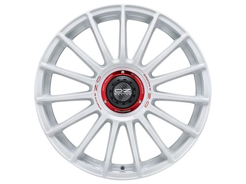 OZ, OZ SUPERTURISMO EVOLUZIONE WRC 8.0x18 5x112 ET48 RACE WHITE + RED LETTERING Felgen