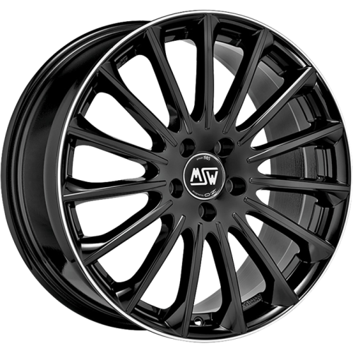MSW, MSW 30 8.5x19 5x112 ET38 GLOSS BLACK+DIAMOND LIP Felgen