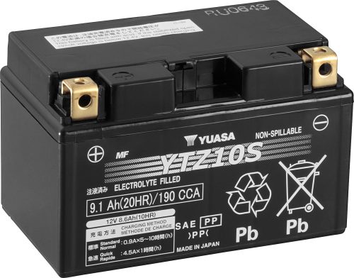 Yuasa, Yuasa YTZ10S Motorradbatterie 12 V 8.6 Ah Poltyp: Schraubklemme Typ 11