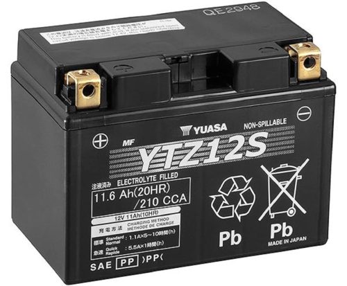 Yuasa, Yuasa YTZ12S Motorradbatterie 12 V 11 Ah Poltyp: Schraubklemme Typ 11