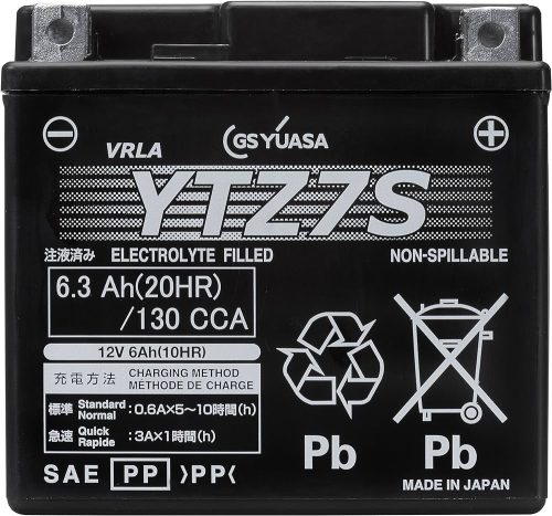 Yuasa, YUASA, Fahrzeugbatterie, AGM 12V/6.3Ah/130A LxBxH: 113 // 70 // 105 // S:0, AUTO & BIKE, YTZ7S
