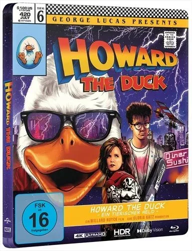 Plaion Pictures, Howard the Duck - Ein tierischer Held - Steelbook (4K-UHD+Blu-ray)