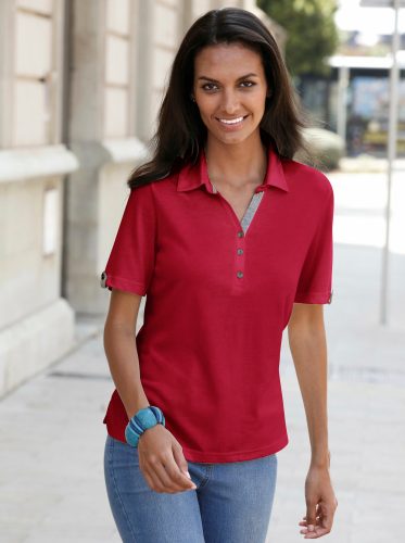 undefined, Poloshirt in rot von heine