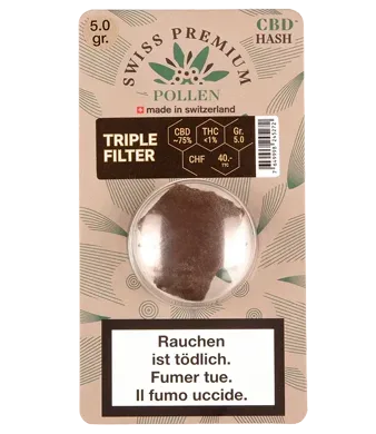 Swiss Premium Pollen, Triple Filtered CBD Hash - 5g