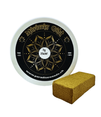 Paradise Weeds, Moroccan Gold CBD Hash - 7g