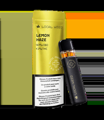 CBD Vape Kit Lemon Haze Wiederaufladbarer Akku und CBD Pod 40% Vollspektrum - 1kit