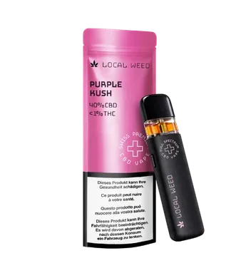 Local Weed, Purple Kush Einweg Full-Spectrum CBD Vape Pen 40% - 1ml