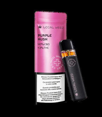 Local Weed, Purple Kush Einweg Full-Spectrum CBD Vape Pen 40% - 1ml