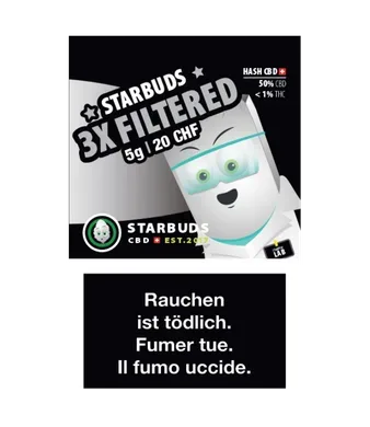 Starbuds, Filtered 3x CBD Hash - 30g