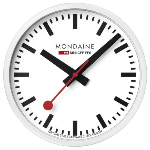 Mondaine, MONDAINE Wanduhr 250mm A990CLOCK10S weiss/schwarz