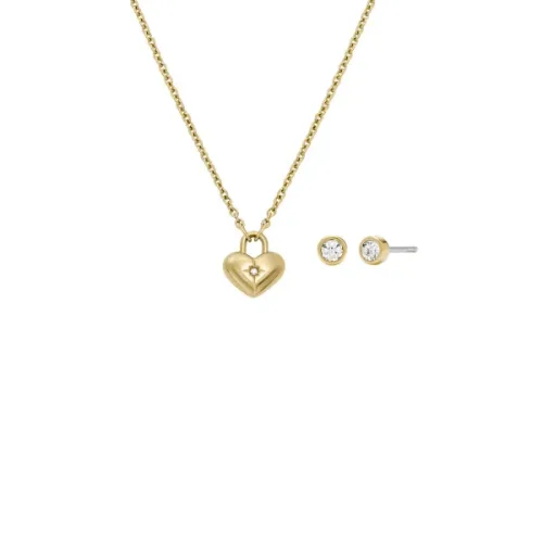 Fossil, Fossil - Schmuckset, Ellis, One Size, Goldfarben