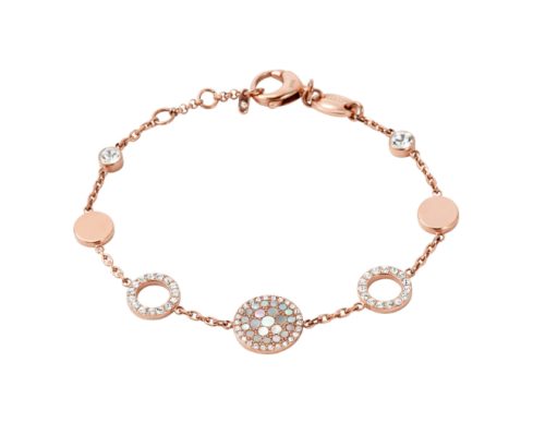Fossil Jewels, Fossil Jewels Fossil Damen Armband Pearl Disk Station