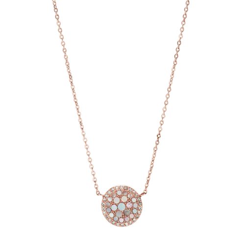 Fossil Jewels, Fossil Jewels Fossil Damen Halskette Pearl Disc