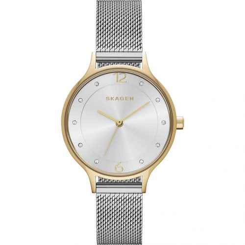 Skagen, Skagen Uhr Anita Milanaise Edelstahl Bicolor