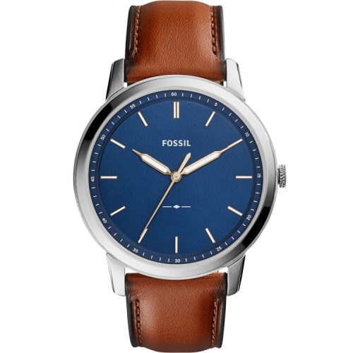 Fossil, Fossil Herrenuhr The Minimalist Slim Leder Braun