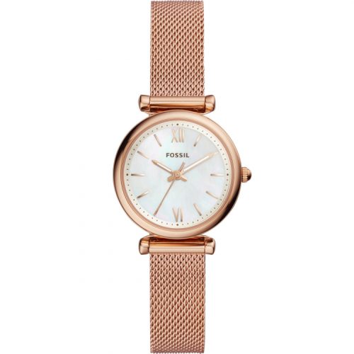Fossil, Fossil Damenuhr Carlie Mini Milanaise Roségoldfarben