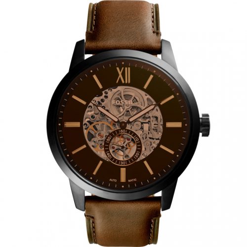 Fossil, Fossil Herrenuhr Townsman Automatik Leder Braun