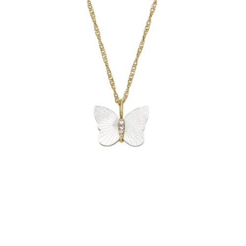 Fossil, Fossil - Halskette + Anhänger, Jewelry, 40.5CM, Gold
