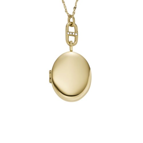Fossil, Fossil - Halskette + Anhänger, Jewelry, 40.5CM, Gold