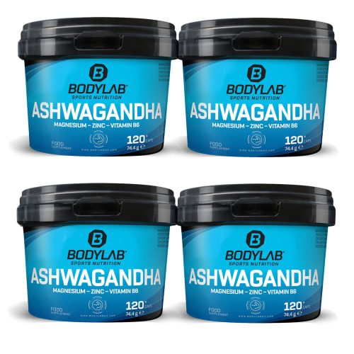Bodylab24, Ashwagandha + Magnesium - Zinc - Vitamin B6 (120 Kapseln)