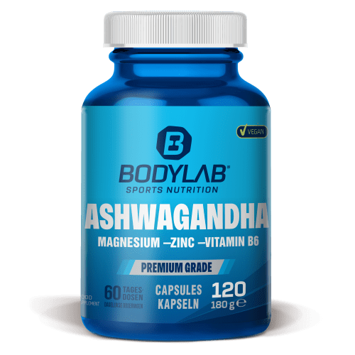 Ashwagandha + Magnesium - Zinc - Vitamin B6 (120 Kapseln)